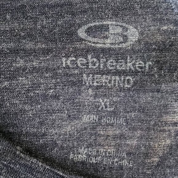 Icebreaker Navy RV Camper Print 87% Wool Short Sleeve T-Shirt - Picture 4 of 5